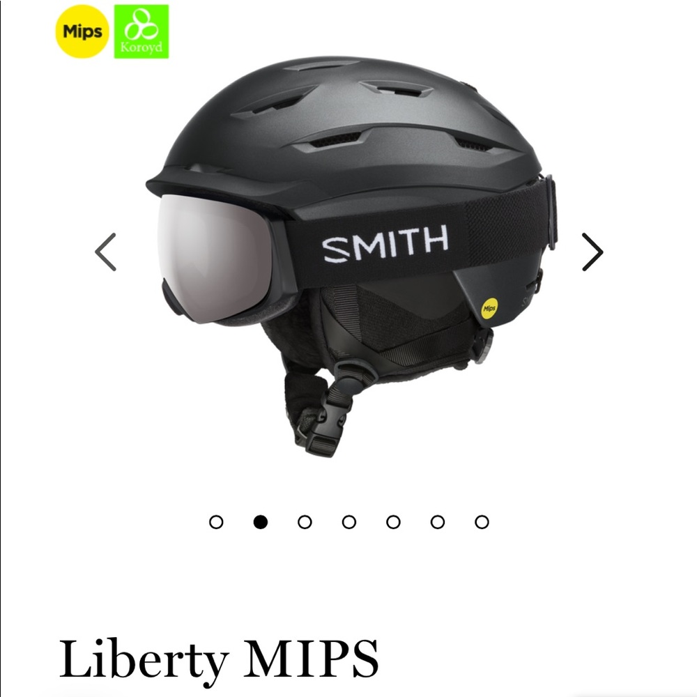 Smith Liberty MIPS Snow Helmet - Women's size medium matte black worn once!